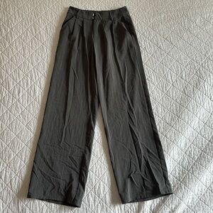 Tiger Mist Pinstripe Wide Leg Tailored Pants